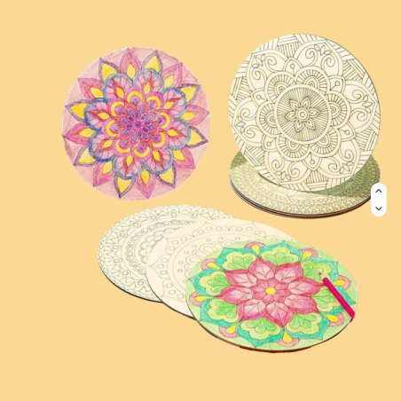 Holz-Mandalas zum Ausmalen (Set)
