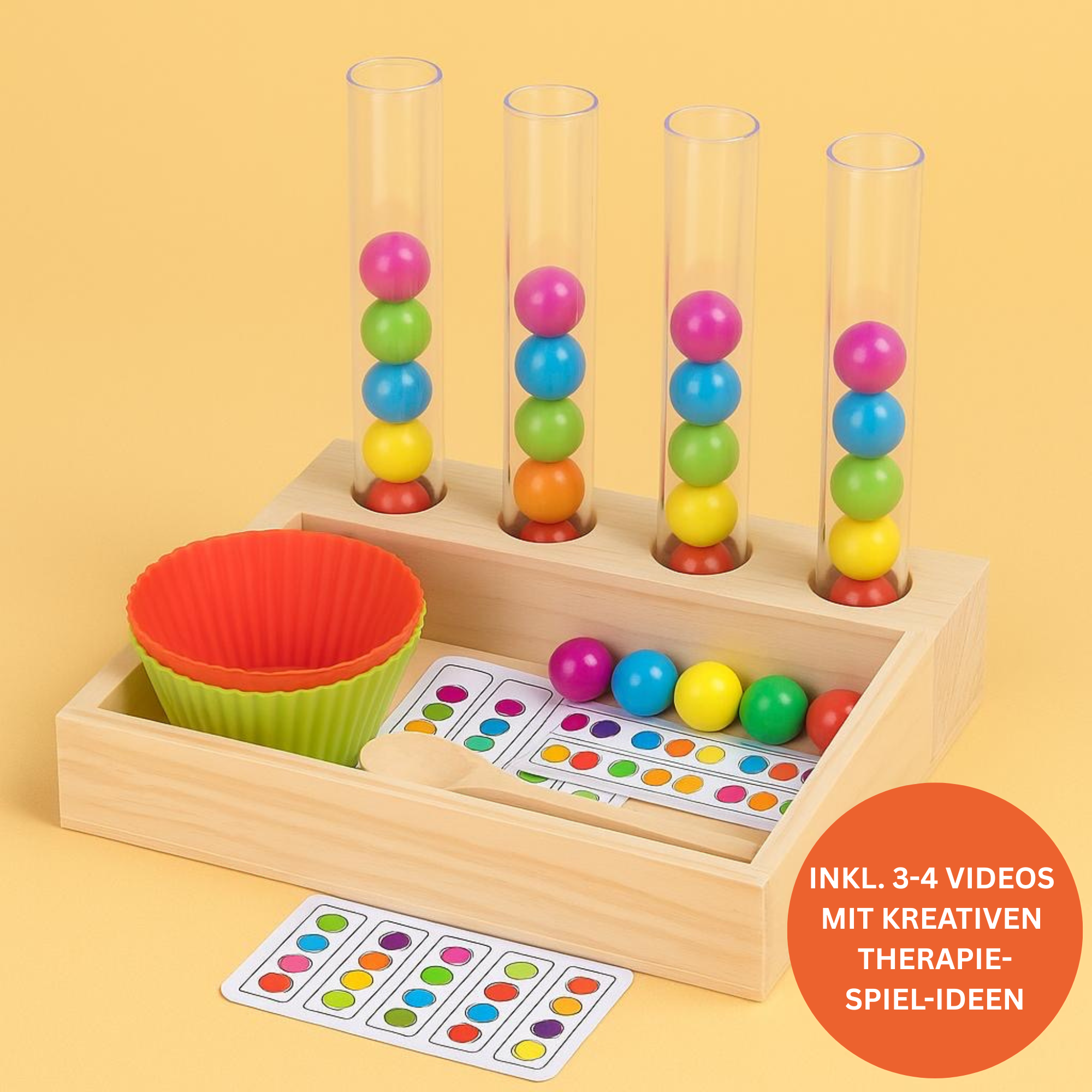 Sortierspiel für Kinder zur Förderung von Feinmotorik und Konzentration
